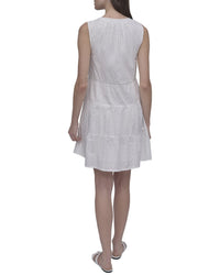 Dkny Eyelet Tiered Dress
