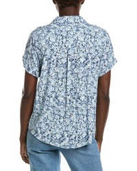 Dkny Cuffed Button High Low Shirt