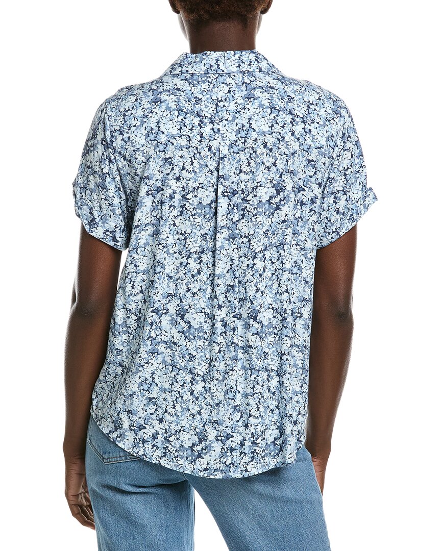 Dkny Cuffed Button High Low Shirt