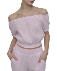 Dkny Off The Shoulder Crop Top