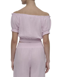 Dkny Off The Shoulder Crop Top