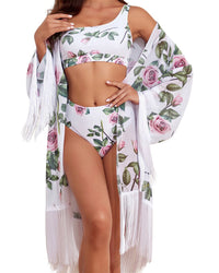 Lily Kim 3Pc Swimsuit & Smock Set