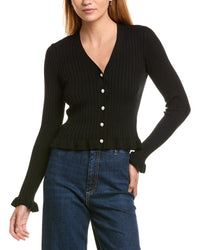 Laundry By Shelli Segal Ruffle Hem Cardigan