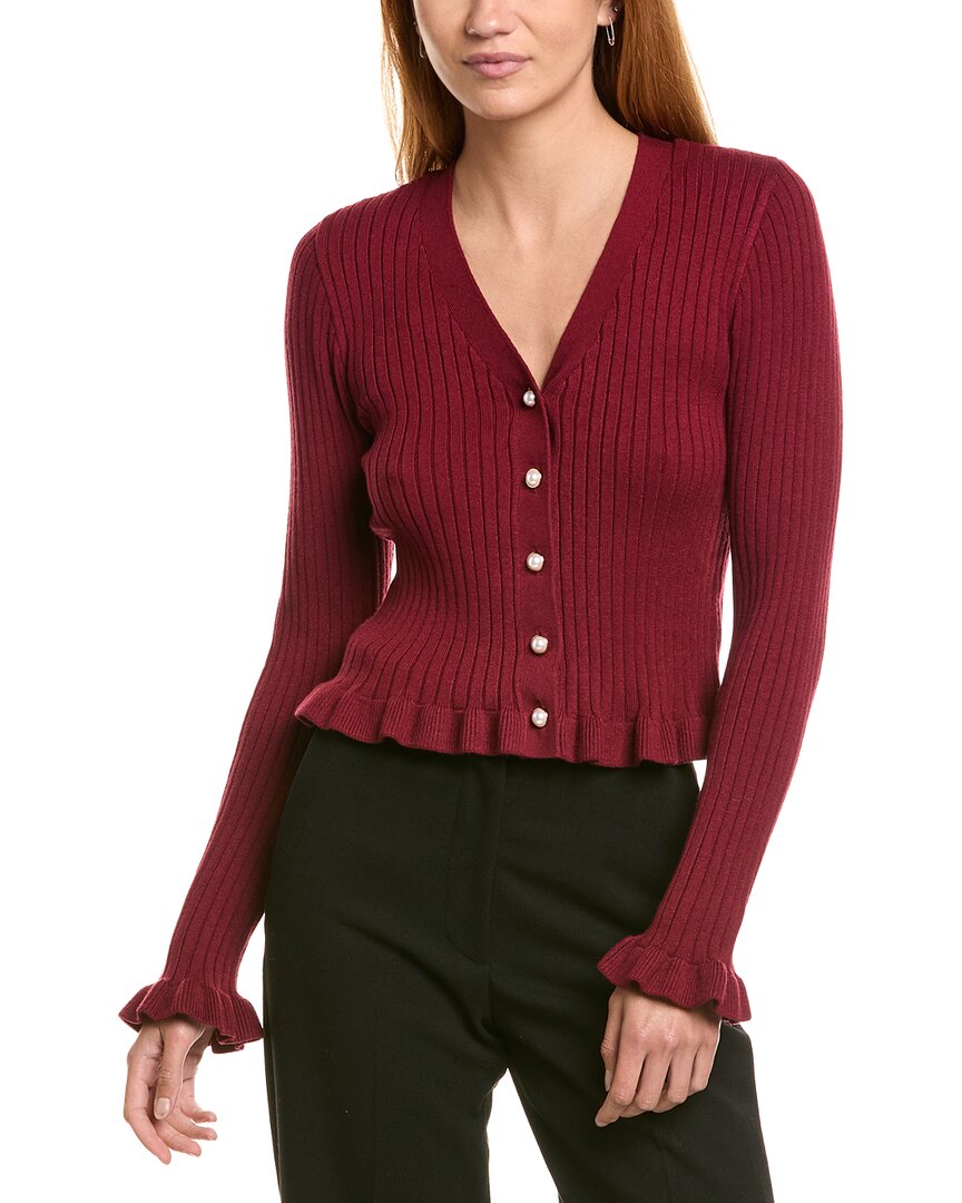 Laundry By Shelli Segal Ruffle Hem Cardigan