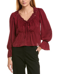 Laundry By Shelli Segal Scoop Neck Cropped Blouse
