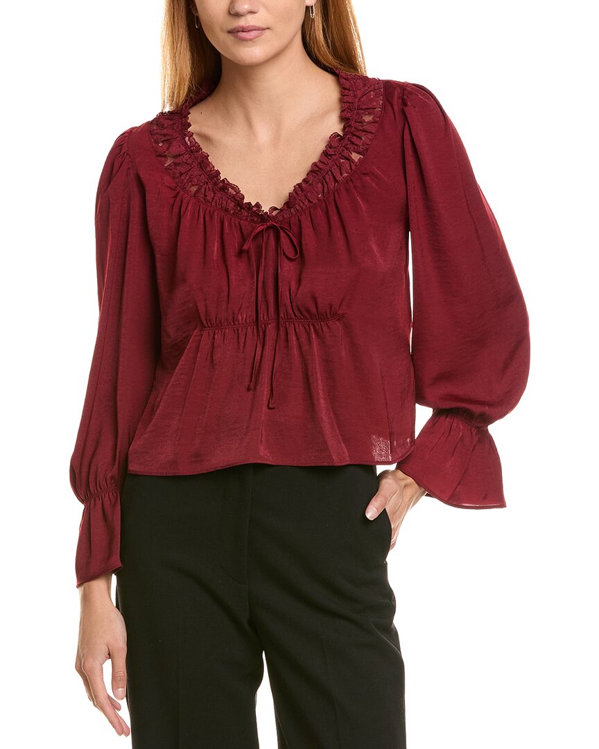 Laundry By Shelli Segal Scoop Neck Cropped Blouse
