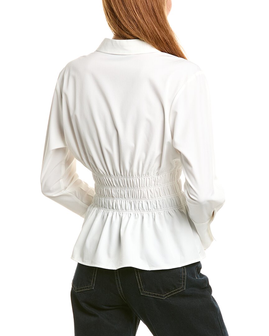 Laundry By Shelli Segal Smocked Waist Button Up Shirt – Bluefly