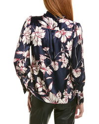 Laundry By Shelli Segal Blossoming Tie Neck Popover Blouse