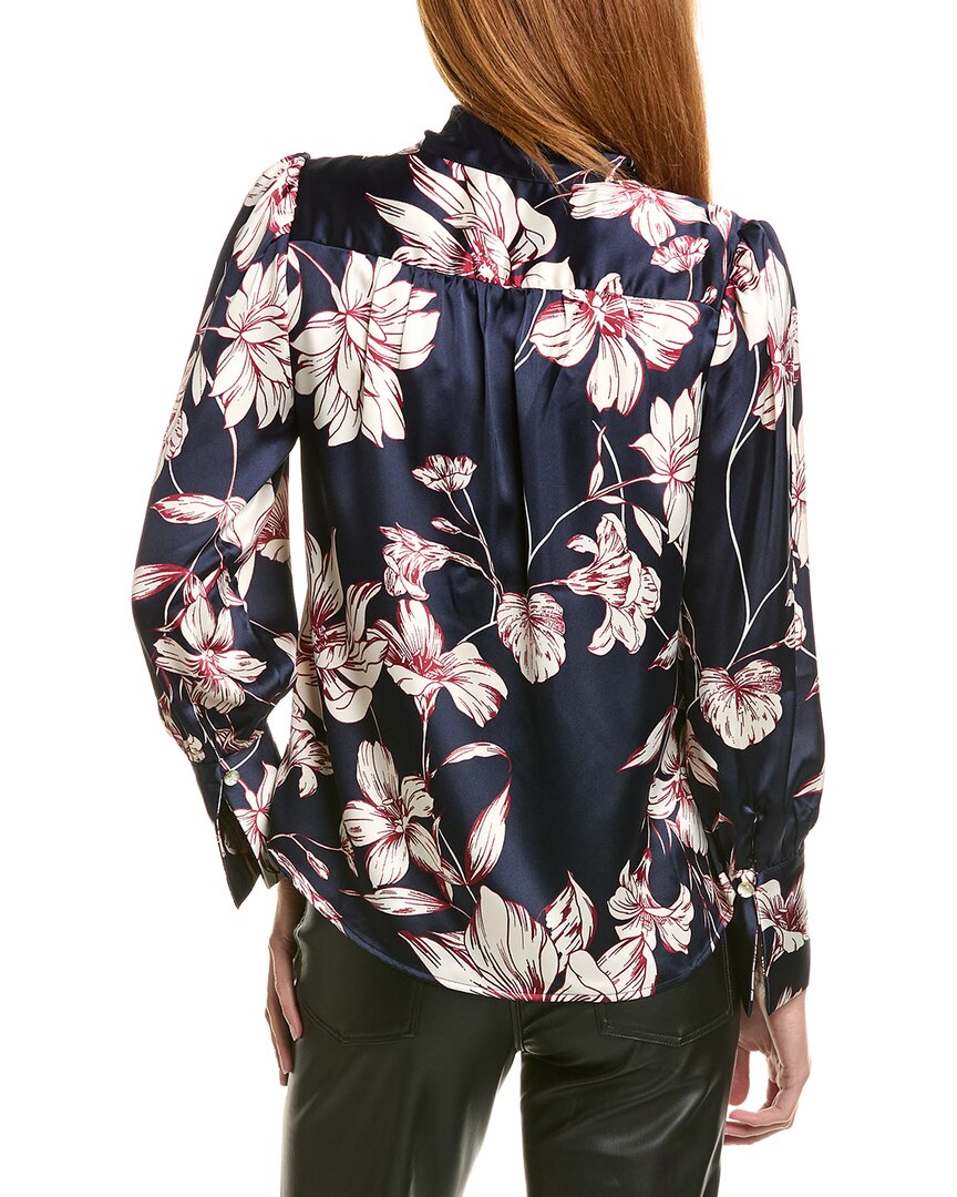 Laundry By Shelli Segal Blossoming Tie Neck Popover Blouse