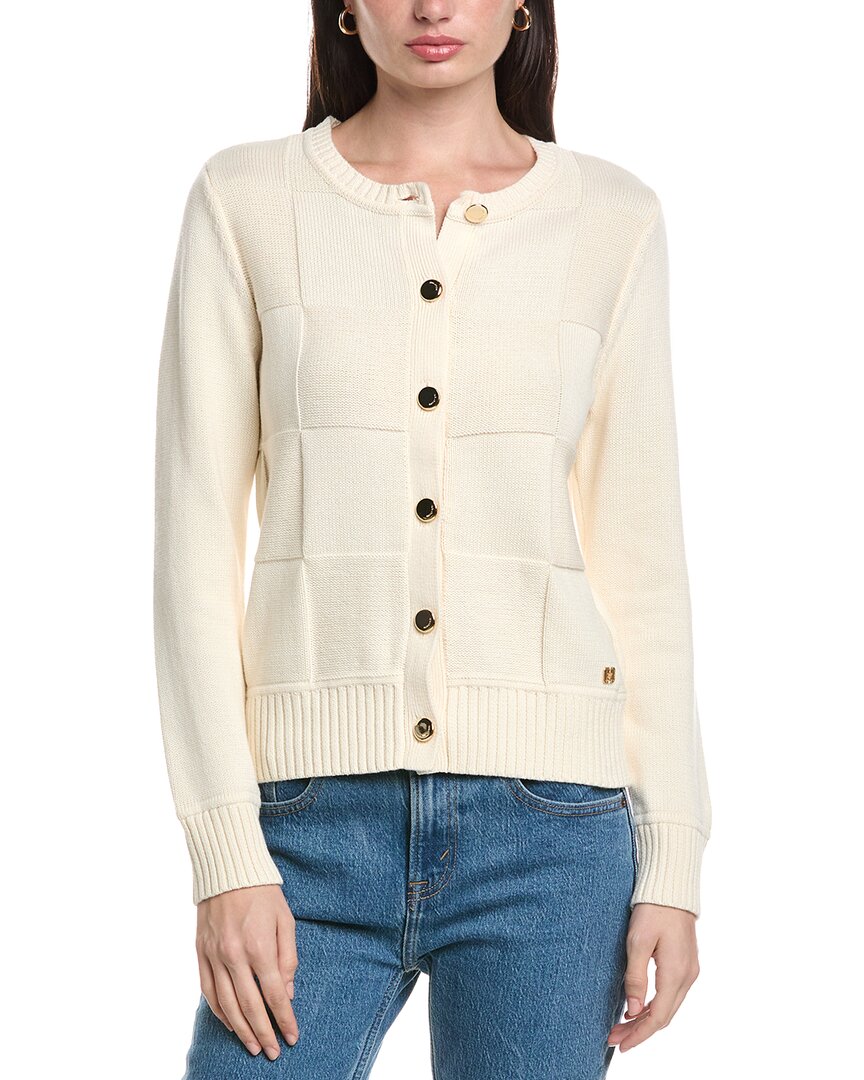 Halston Check Cardigan