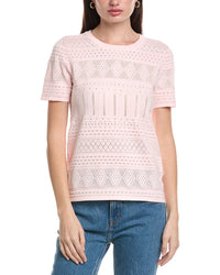 Halston Pointelle Sweater