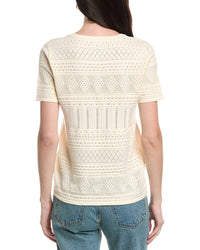 Halston Pointelle Sweater