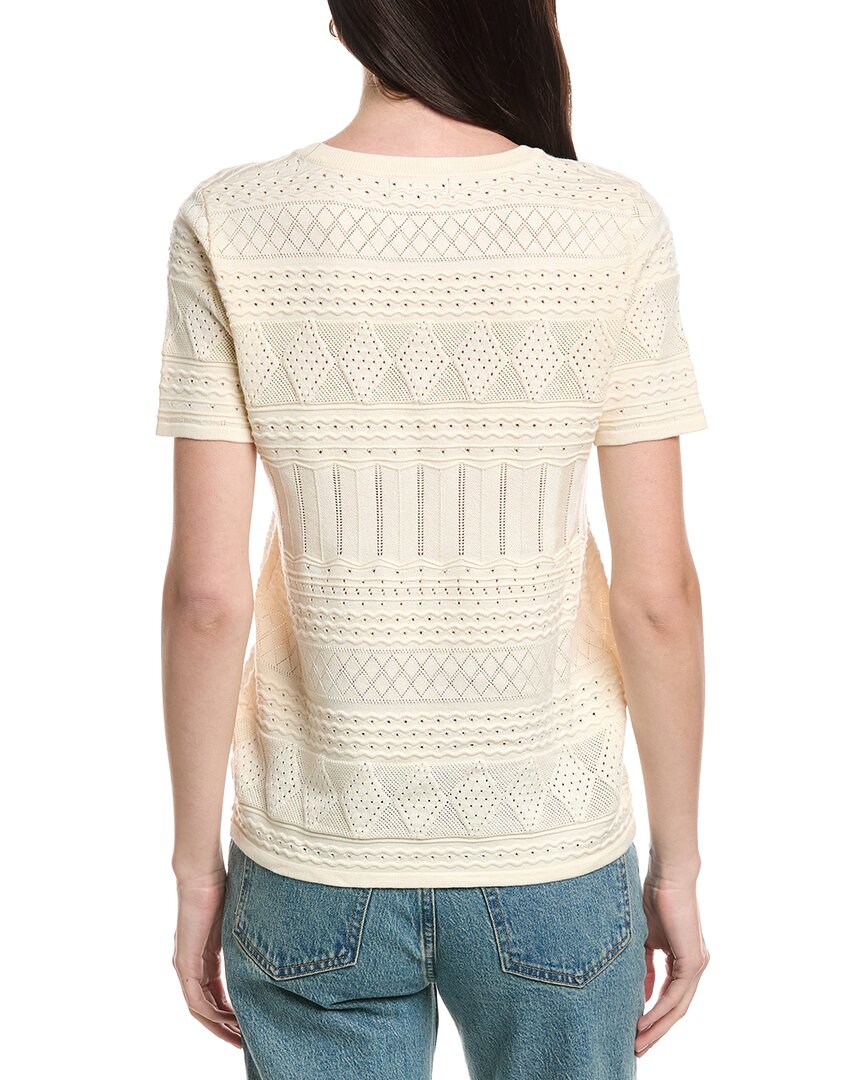 Halston Pointelle Sweater
