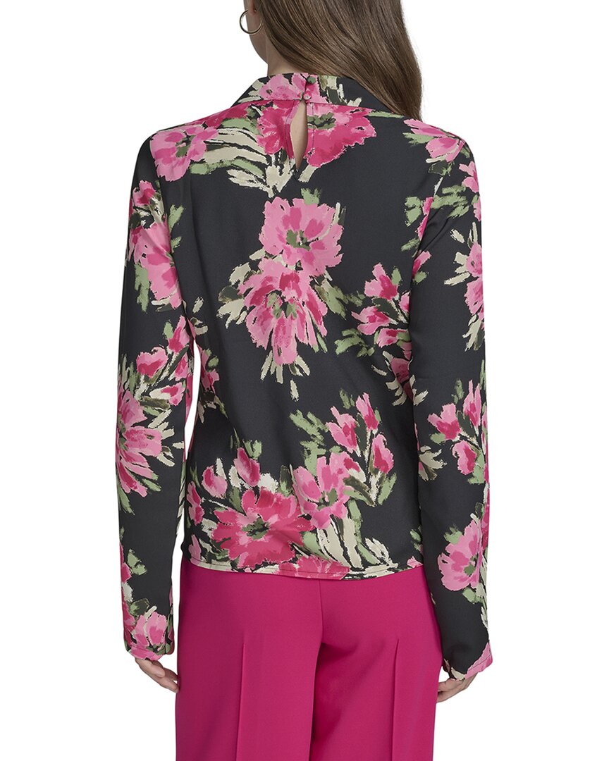 Halston Floral Print Blouse