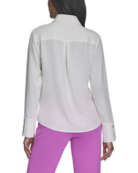 Halston Button Blouse