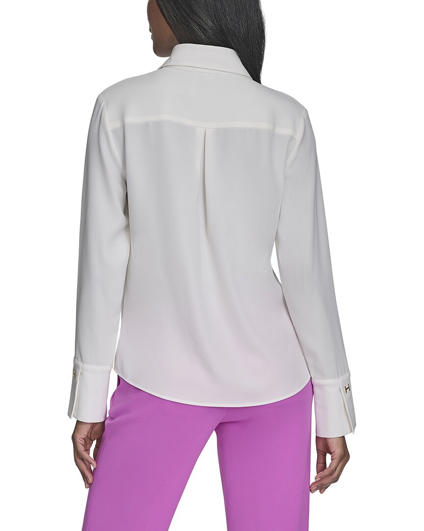 Halston Button Blouse
