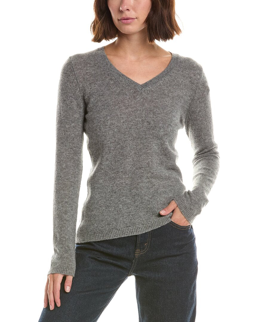 Forte Cashmere Basic V-Neck 100% Cashmere Pullover