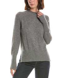 Forte Cashmere Basic Trim Low Funnel 100% Cashmere Pullover