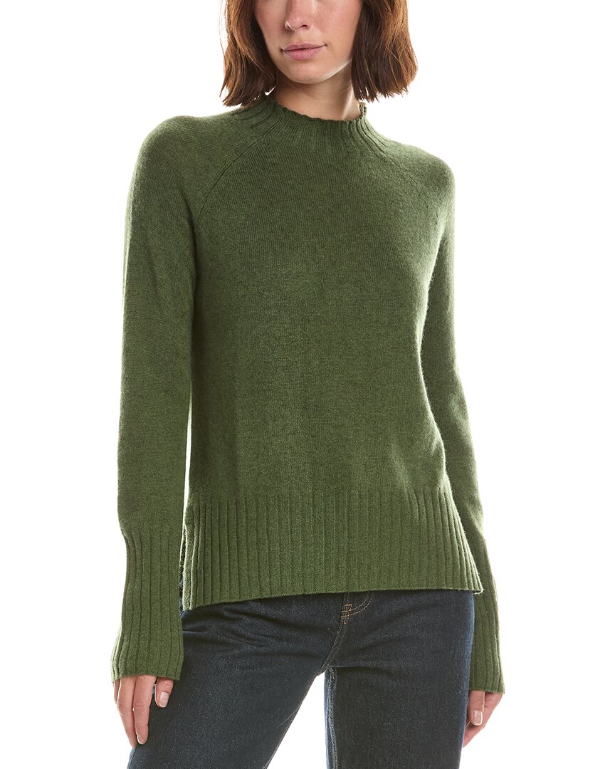 Forte Cashmere Basic Trim Low Funnel 100% Cashmere Pullover