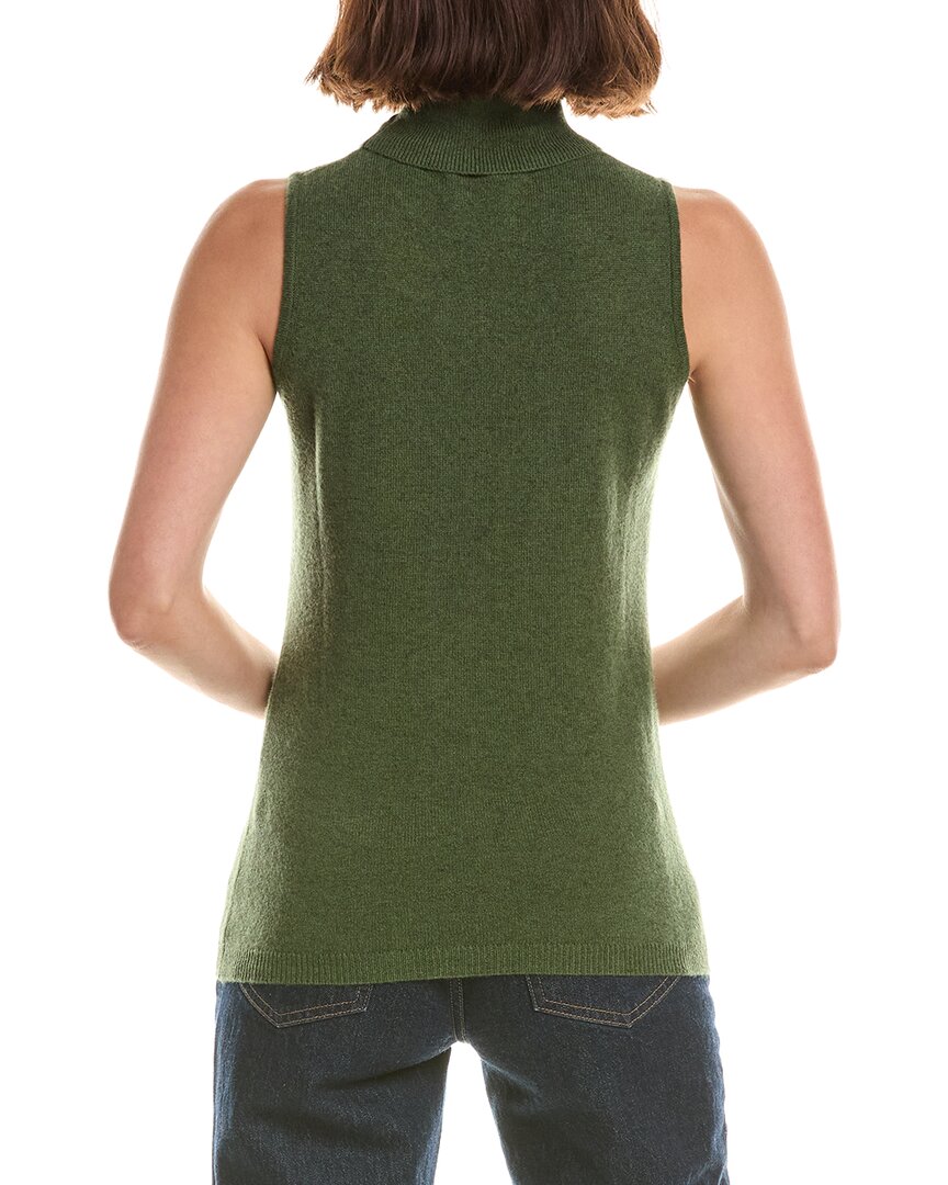 Forte Cashmere Basic Sleeveless Turtleneck 100% Cashmere Sweater