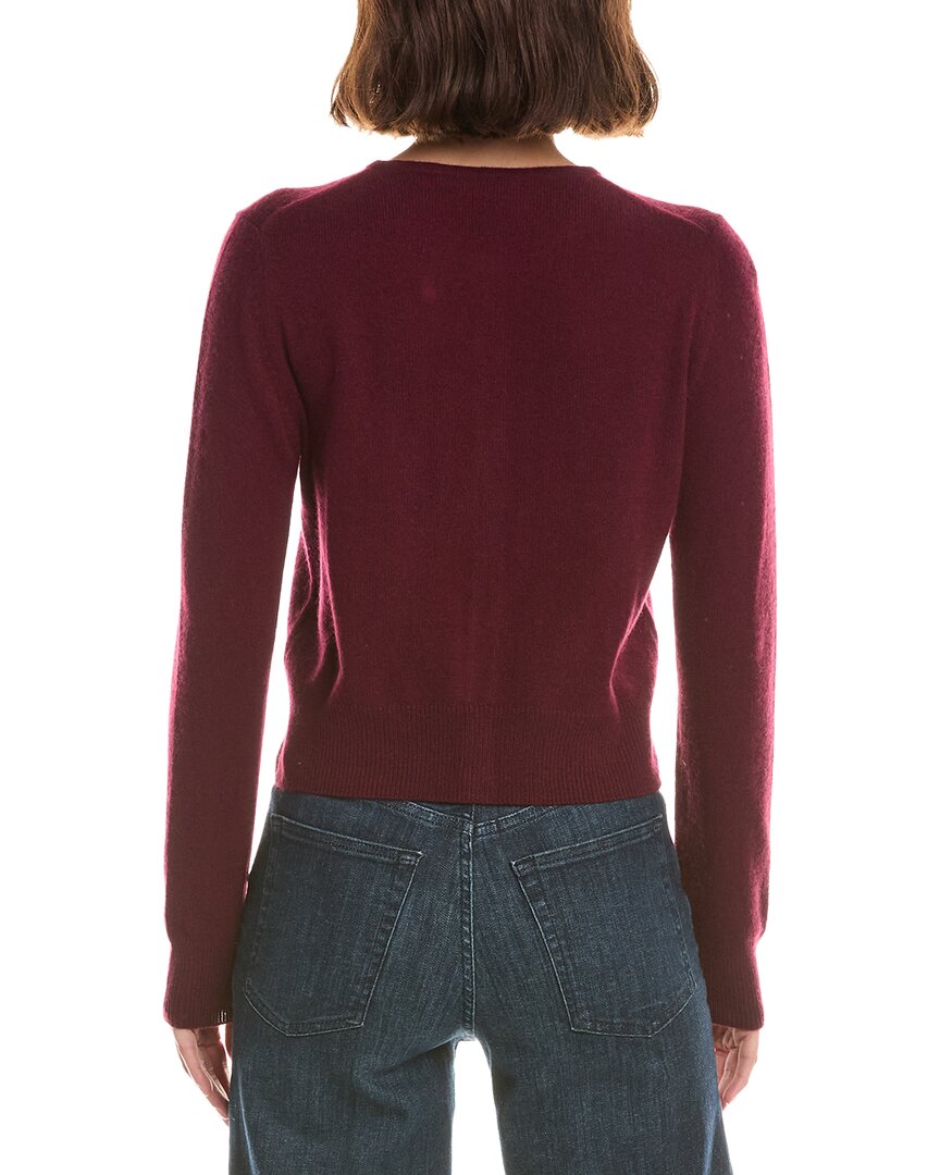 Forte Cashmere Basic Cropped Button 100% Cashmere Cardigan