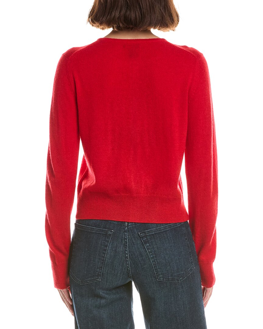 Forte Cashmere Basic Cropped Button 100% Cashmere Cardigan