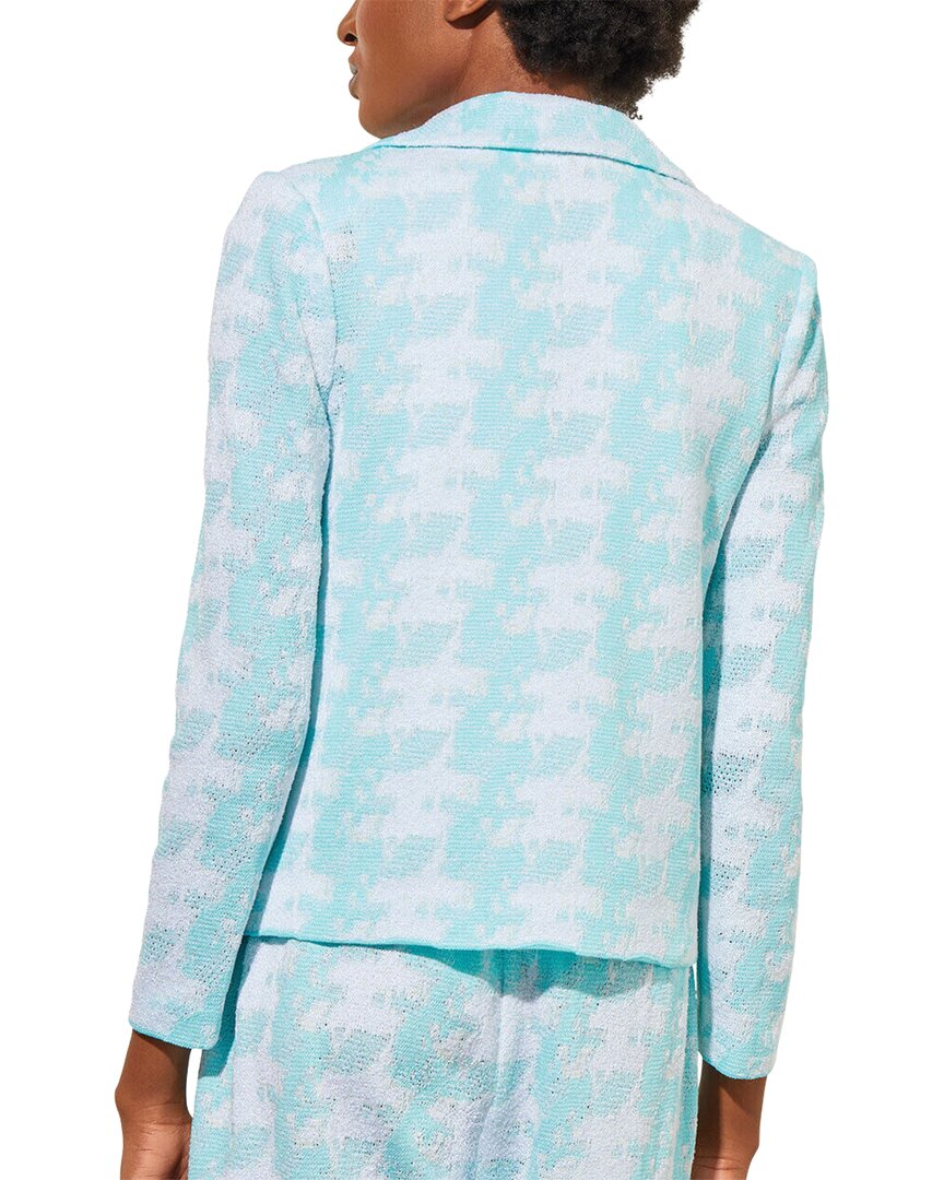 Ming Wang Lapel Collar Knit Jacket