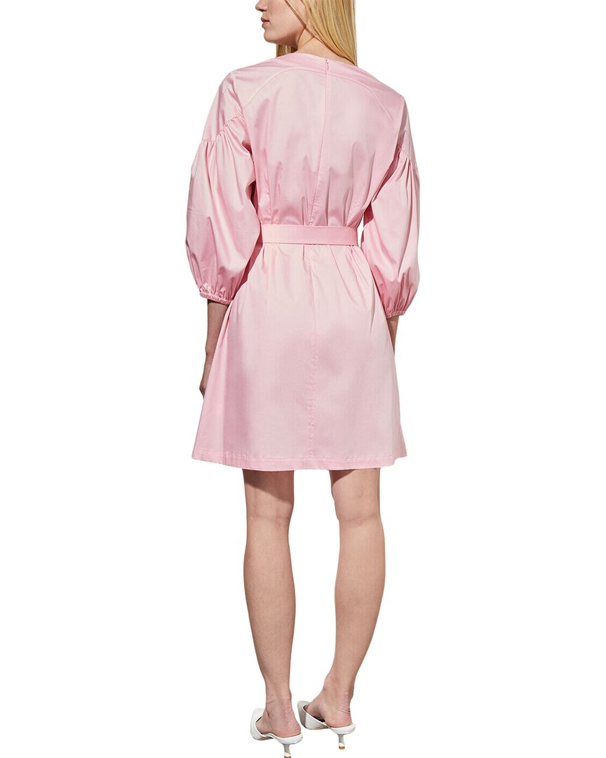 Ming Wang Puff Sleeve Mini Sheath Dress