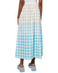 Ming Wang Poplin Maxi A-Line Skirt