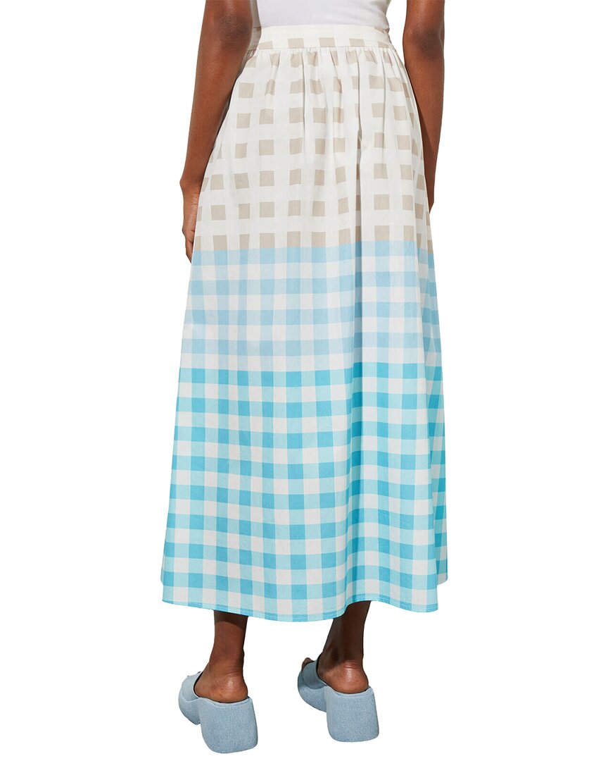 Ming Wang Poplin Maxi A-Line Skirt