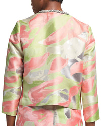 Ming Wang Heritage Fit Abstract Jacquard Woven Jacket