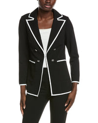 Ming Wang Heritage Fit Stretch Deco Crepe Blazer