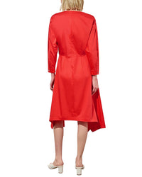 Ming Wang Stretch Cotton Fit & Flare Dress