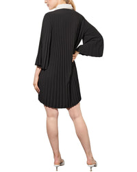 Ming Wang Mini Crepe De Chine Shift Dress