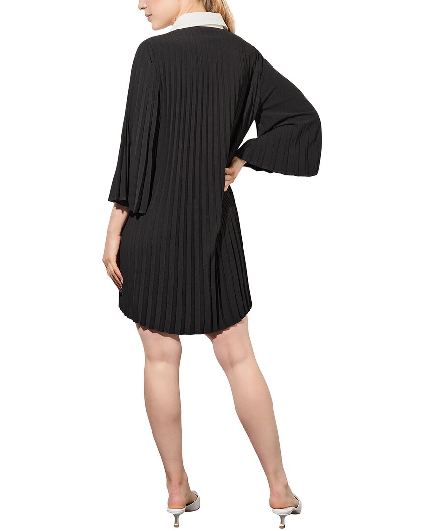 Ming Wang Mini Crepe De Chine Shift Dress