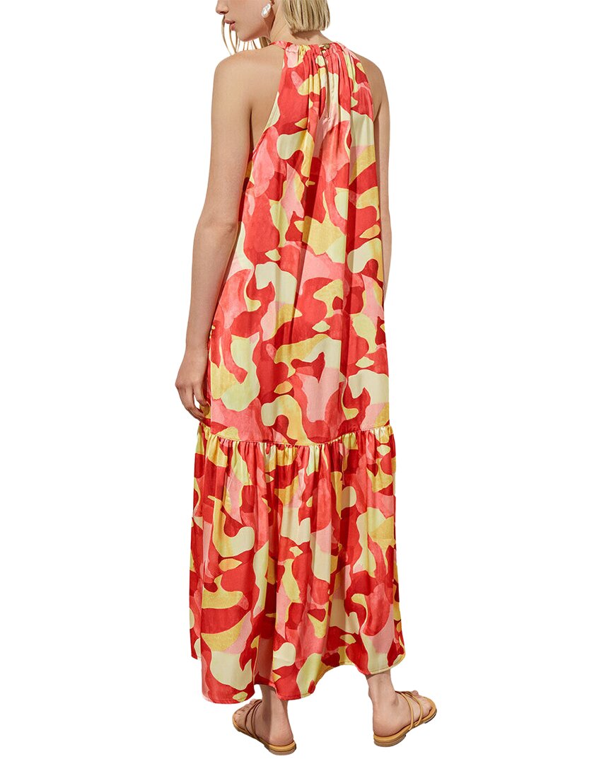 Ming Wang Drop-Waist Crepe De Chine Maxi Dress