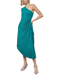 Ming Wang Asymmetrical Hem Midi Dress