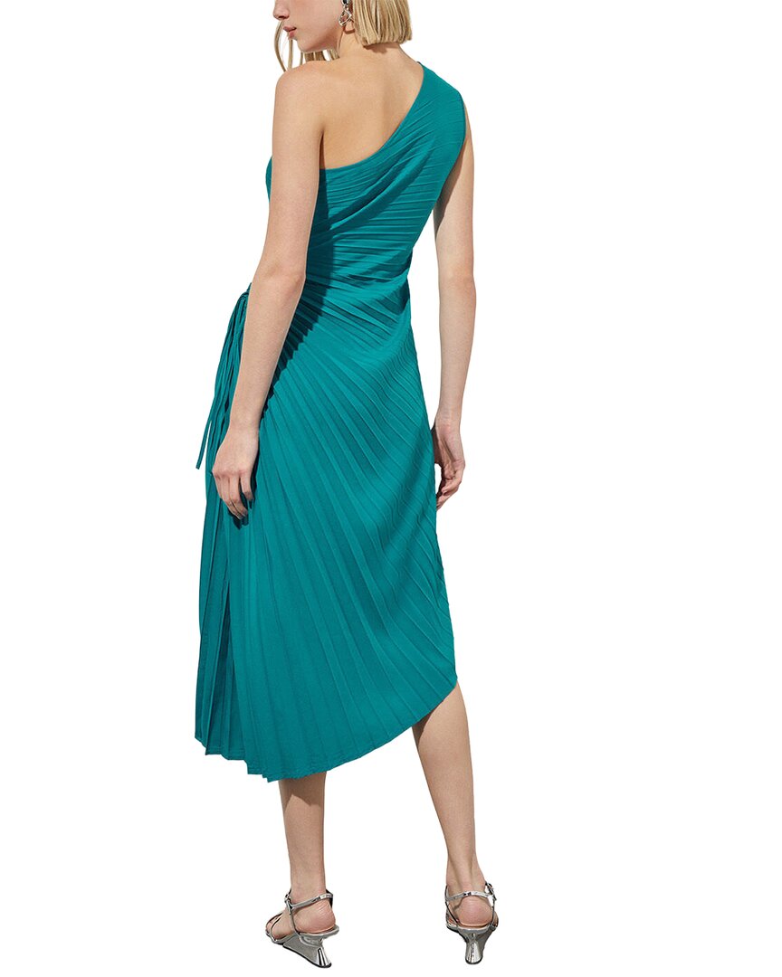 Ming Wang Asymmetrical Hem Midi Dress