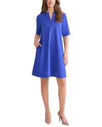 Ming Wang Stretch Deco Crepe A-Line Dress