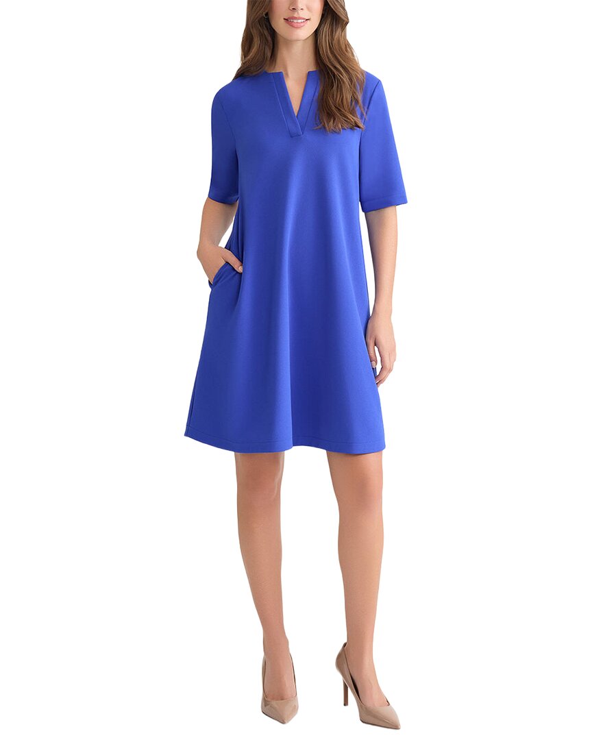 Ming Wang Stretch Deco Crepe A-Line Dress