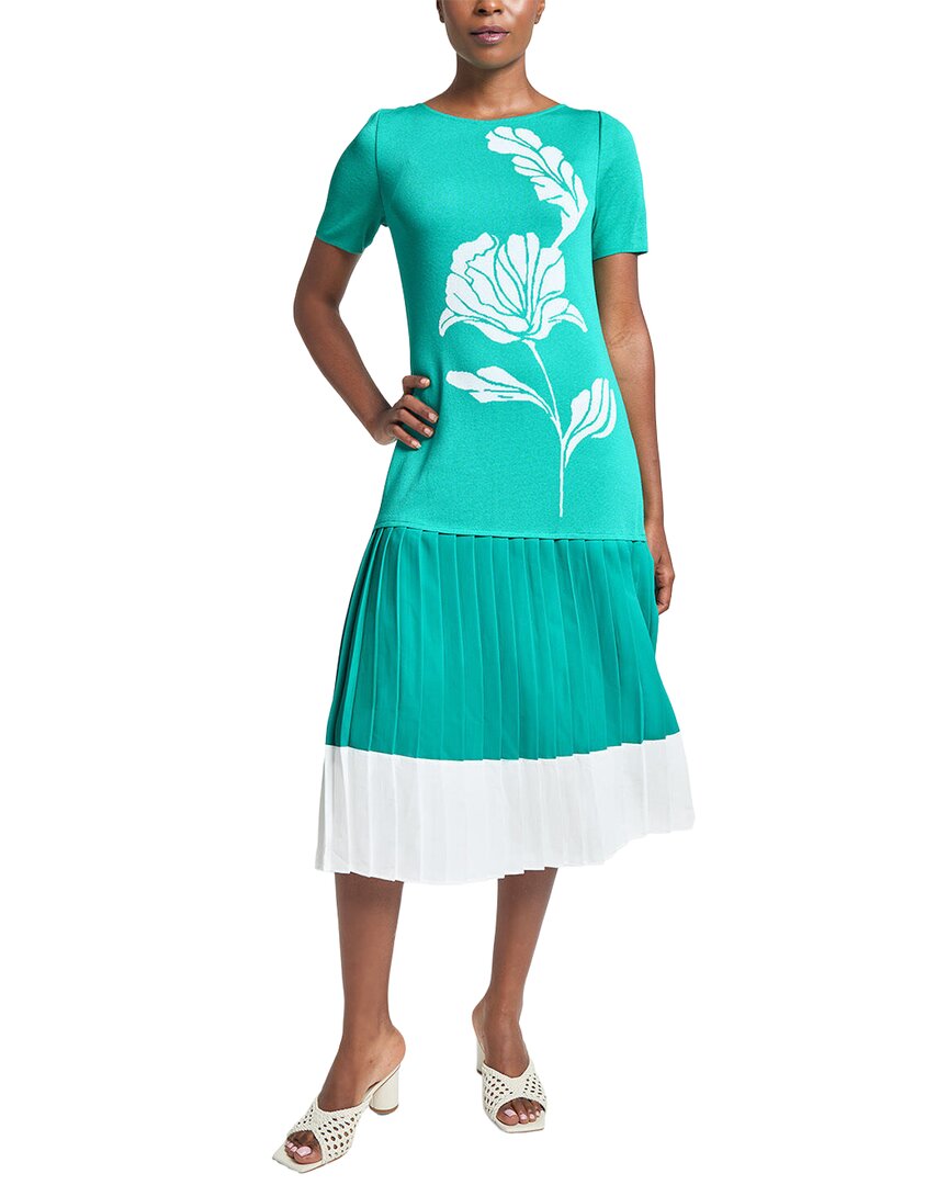 Ming Wang Midi Drop-Waist Dress