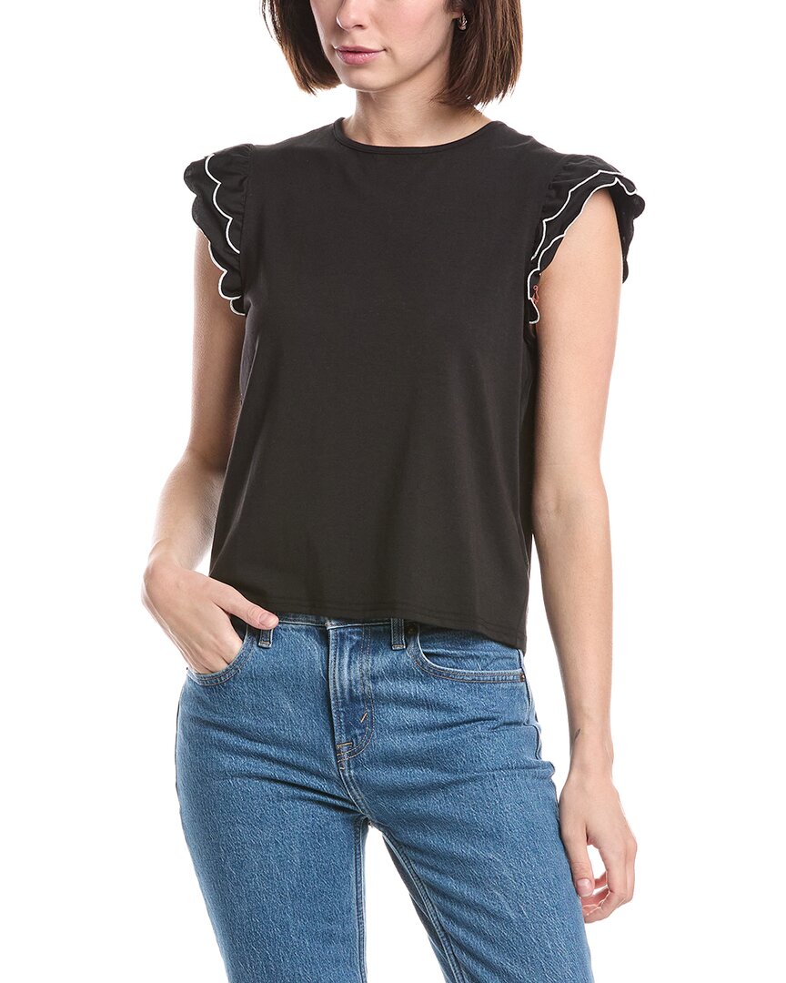 Nanette Nanette Lepore Scallop Sleeve Top