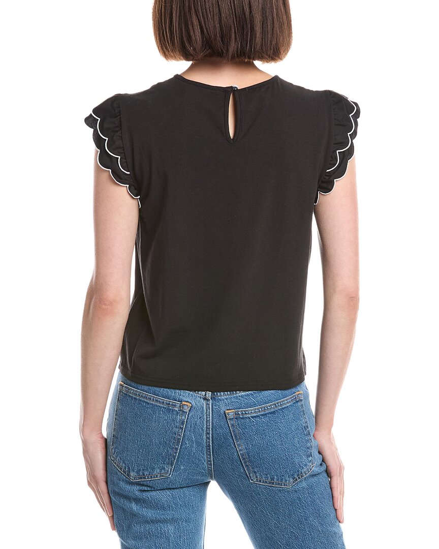 Nanette Nanette Lepore Scallop Sleeve Top
