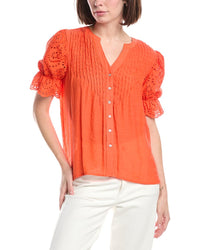 Nanette Nanette Lepore Eyelet Sleeve Blouse