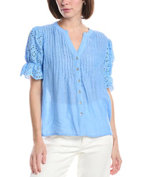 Nanette Nanette Lepore Eyelet Sleeve Blouse