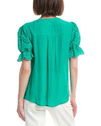 Nanette Nanette Lepore Eyelet Sleeve Blouse