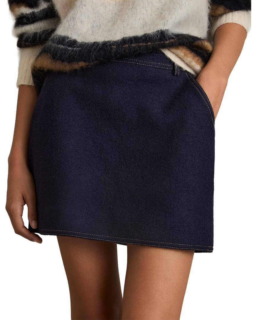 Reiss Elise Wool-Blend Mini Skirt