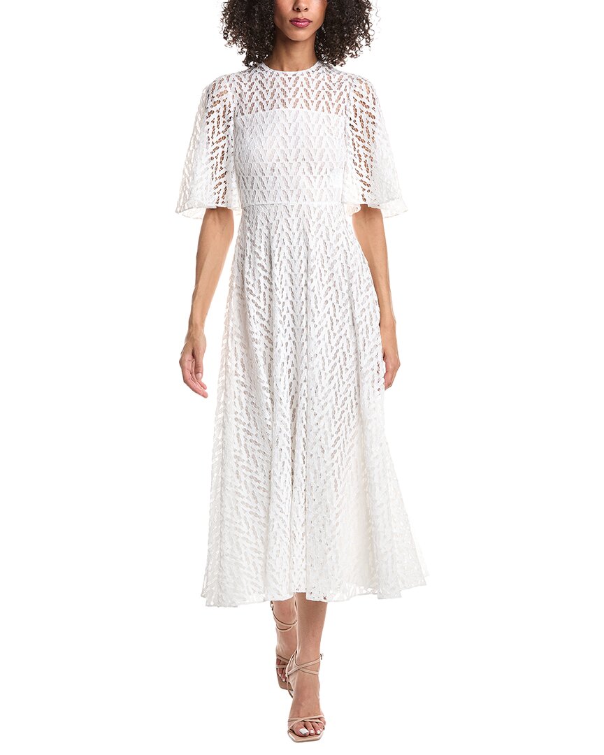 Valentino Embroidered Lace Midi Dress