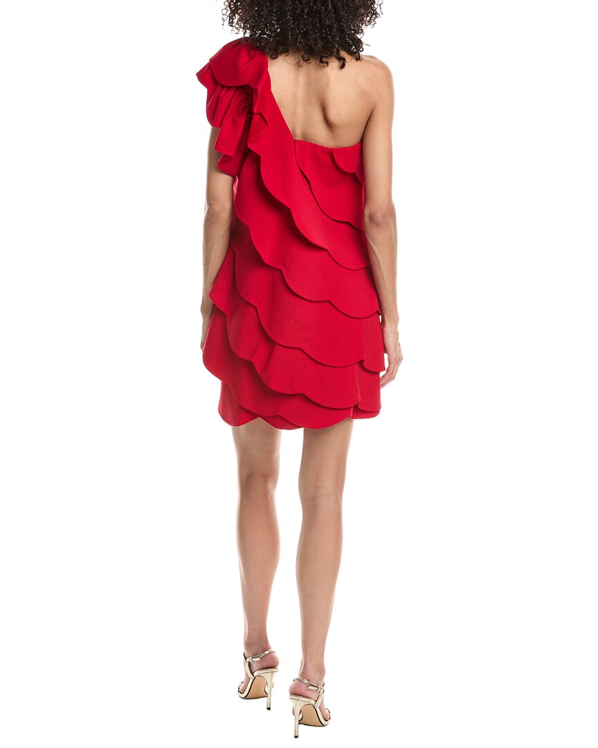Valentino Valentino One-Shoulder Wool-Blend Mini Dress