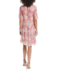 Valentino Rhododendron Print Silk Dress